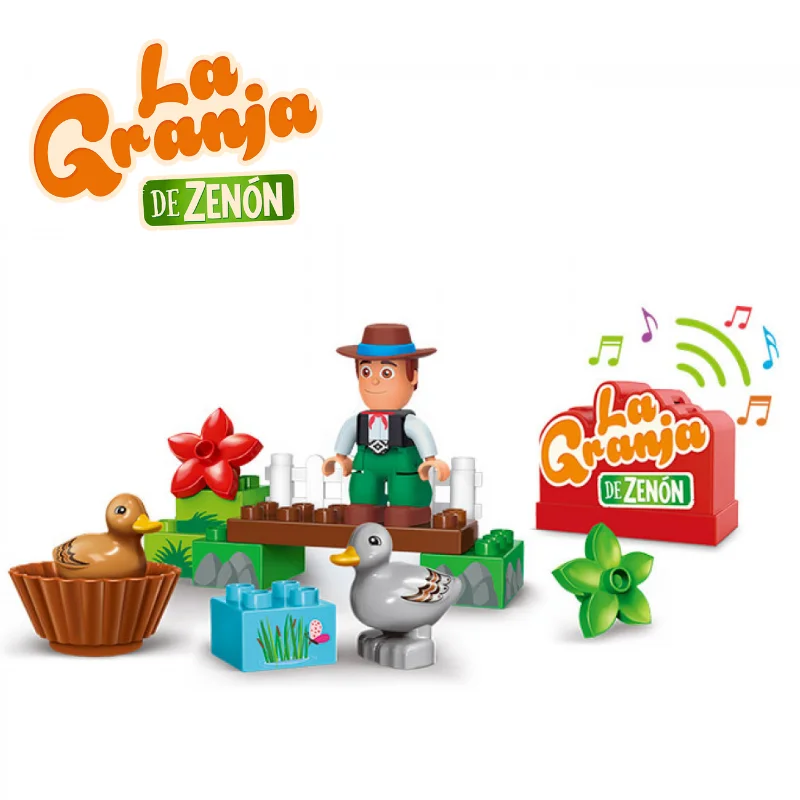 

La Granja De Zenon Farm Animals Building Blocks Compatible Block House Garden Toys Bricks Playset for Kids