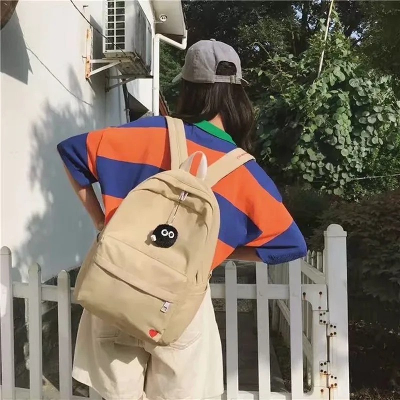 

Plush Keychain Spirited Away Hayao Miyazaki My Neighbor Totoro Briquettes Elf Doll School Bag Cute Accessories