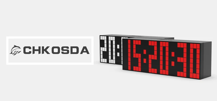 KOSDA пульт дистанционного управления большой цифровой светодиодный Будильник Таймер обратного отсчета большой экран спортивный секундомер Повтор температуры домашний декор