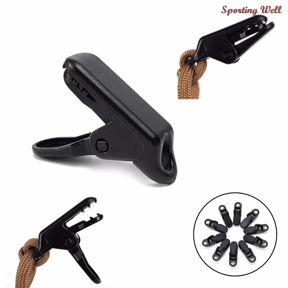 

10Pcs Tent Accessories Awning Clamp Tarp Crocodile Clips Snap Hangers Tent Camping Survival Tighten Outdoor Tool Supply