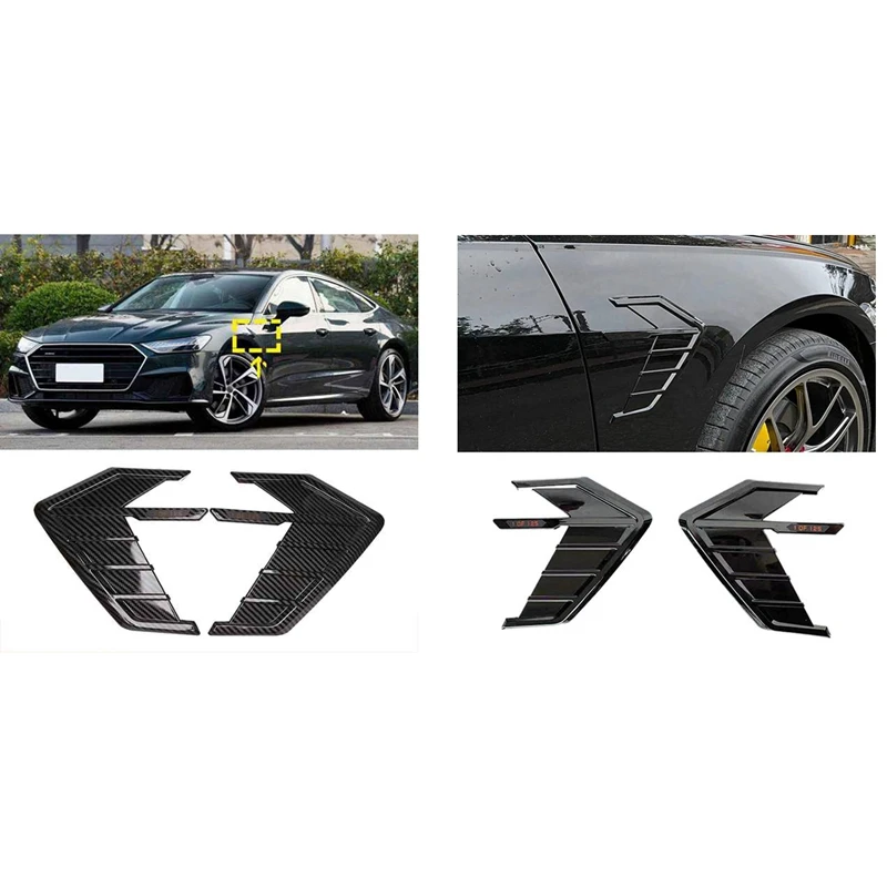 

Car Side Body Air Vent Sticker Trim for A4 A5 A7 S7 RS7 Sportback A6 S6 RS6 Avant Allroad 2019-2021