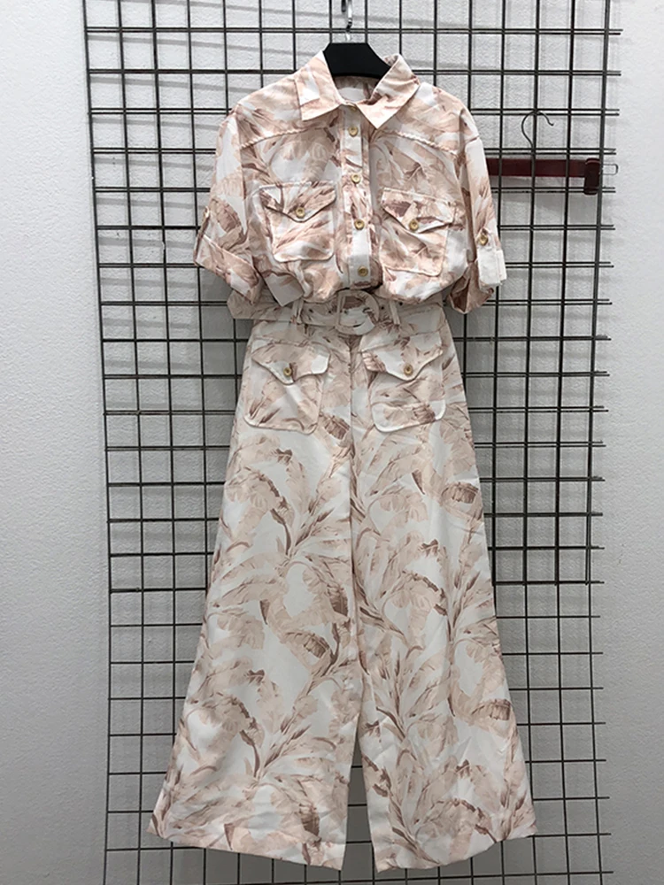 Бесплатная доставка рубашка в стиле ретро с принтом костюм из двух предметов