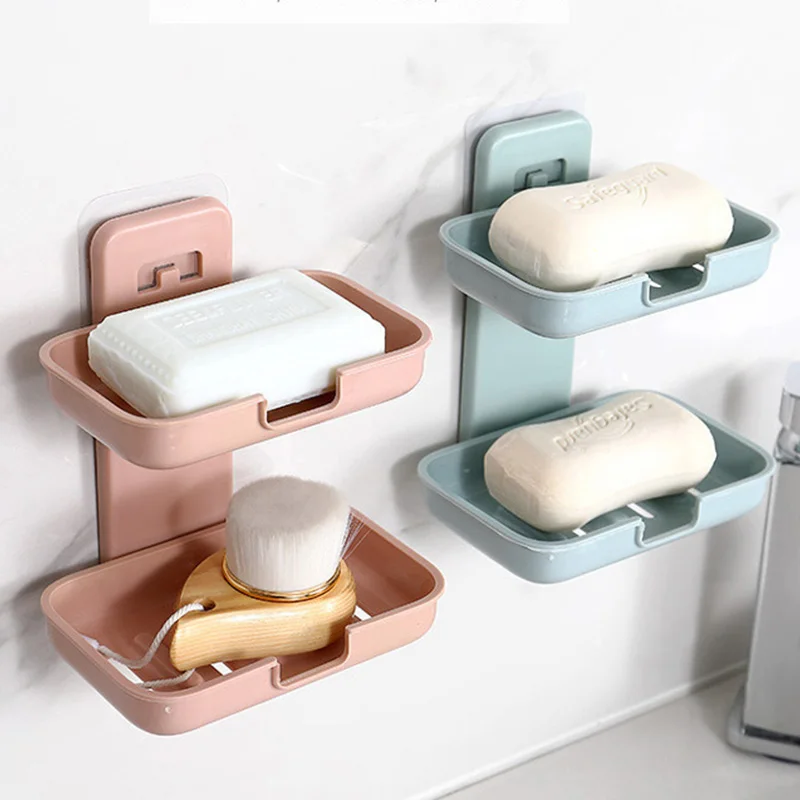 Полки для хранения инструменты ванной комнаты мыло душа коробочка мыльница
