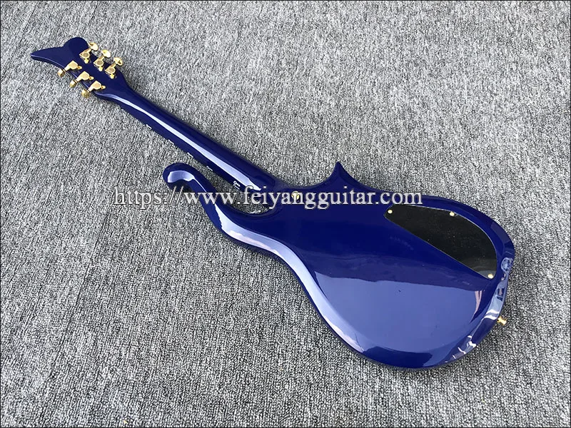 

2020 Left hand electric guitar,prince cloud guitar,Blue paint with Maple fingerboard neck and alder body,free shipping