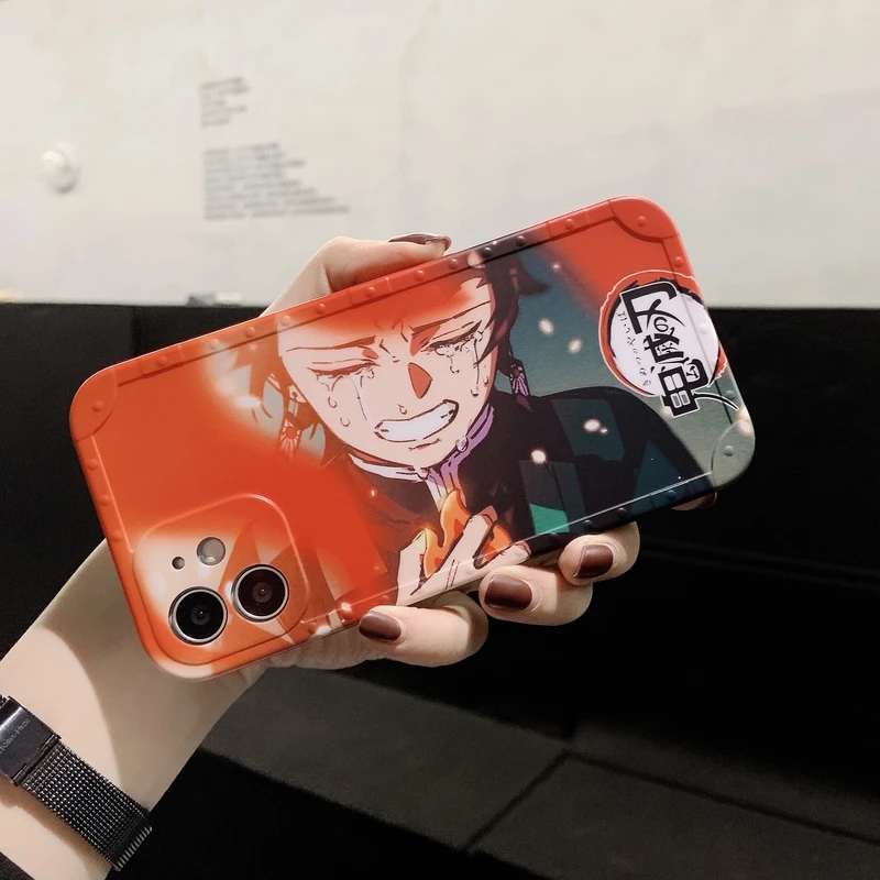 

Cool Japan Anime Demon Slayer Kamado Tanjirou Phone Case For iPhone 12 11 Pro Max X Xs Max Xr 7 8 Puls Cute Soft Silicone Cover