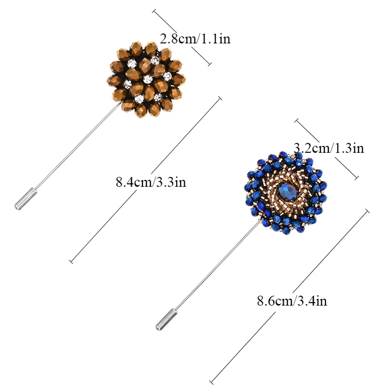 Лидер продаж броши на лацкан в форме цветка для мужчин и женщин булавки