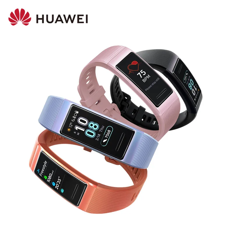 Умный Браслет huawei Band 3 Amoled с цветным сенсорным экраном и датчиком сердечного