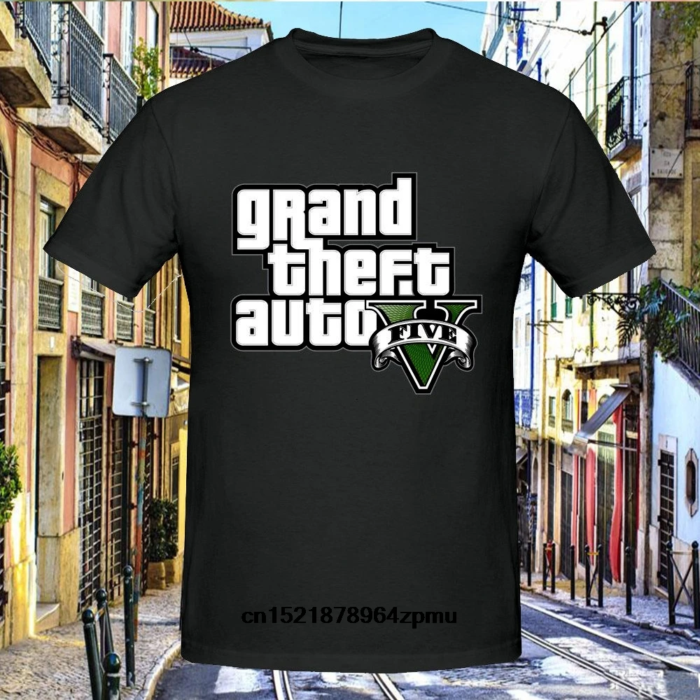 Мужская футболка модная GTA V Grand Theft Auto пять логотипов разные цвета новинка для