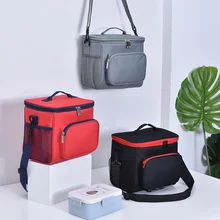 Portable Picnic Bag Tote Cooler Handbag Waterproof Backpack Bento Pouch School Food Storage Bags Thermal Insulated Lunch Box