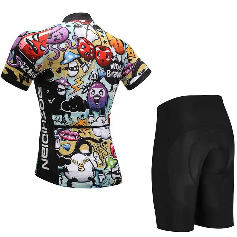 

Men's Bike Clothing Cartoon Cycling Jersey and Padded (Bib) Shorts Kit S-5XL
