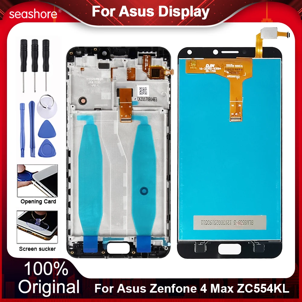 Pantalla Lcd Original para Asus Zenfone 4 Max ZC554KL, digitalizador de pantalla t&aacute;ctil, piezas de repuesto X00ID-0