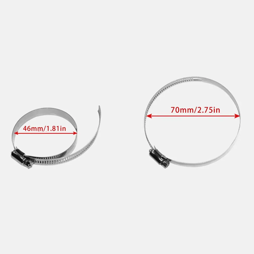 

60pcs Pipe Clamp 304 Stainless Steel Hose Clamp Anti-oxidation Fuel Hose Pipe Clamp Automotive Accessory