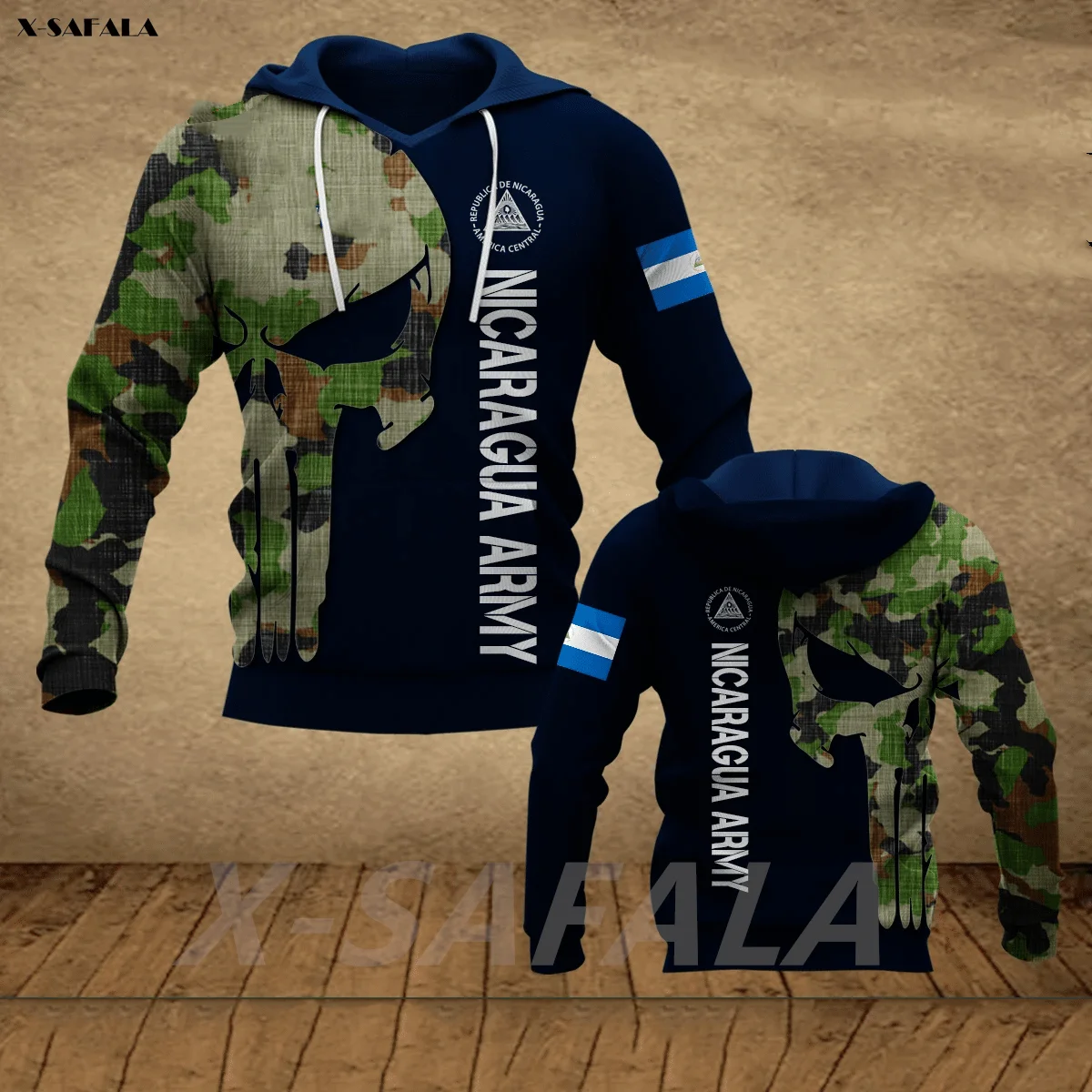 Худи Эль-Сальвадор солдат Ветеран армия 3D принт Мужской Женский пуловер на