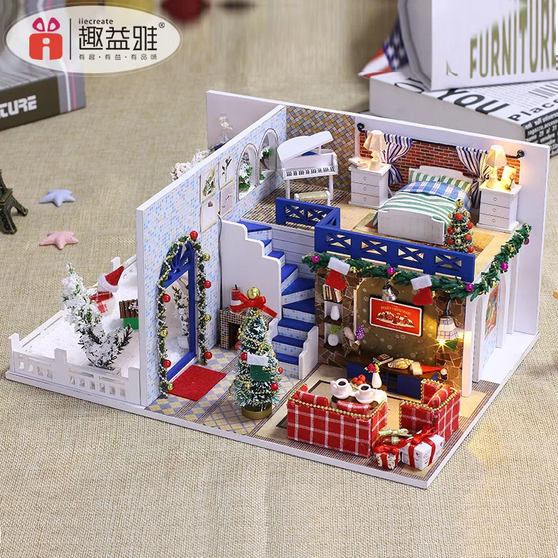 Мебель DIY кукольный домик деревянные миниатюрные кукольные домики мебель