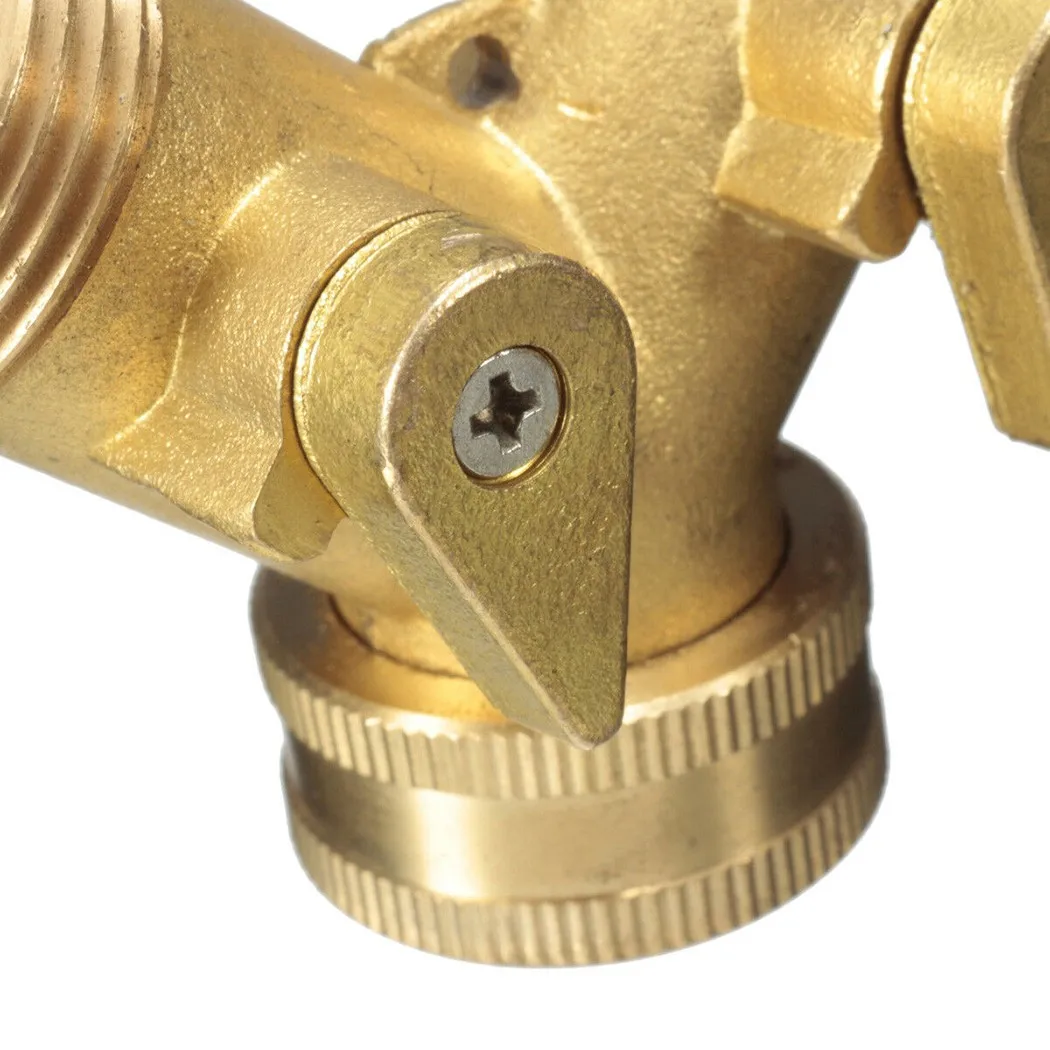 

3/4 Outer Thread Tee Diverter Brass Connector Adapter Durable Practical