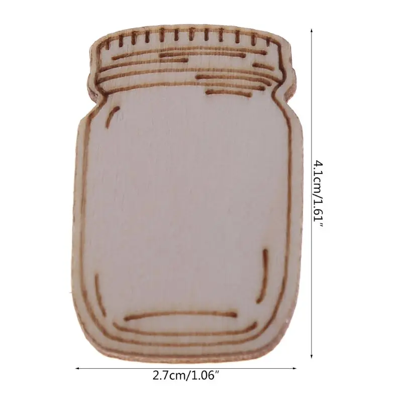 25 шт лазерная резка деревянная форма бутылки молока ремесло Свадебный