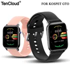 Сменный ремешок Tencloud для наручных часов Kospet GTO, браслет 20 мм, прочный силиконовый ремешок, размер S L, аксессуары для умных часов