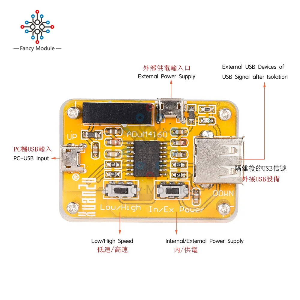 Diymore ADuM4160 USB для модуль изолятора шумоподавитель промышленный изолятор защита