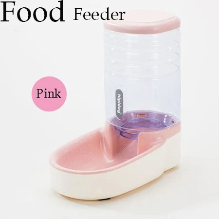 Pink Foodr Dispenser 3.8л автоматическая кормушка для домашних животных большая емкость диспенсер для воды для собак кошек поилка миска для воды для собак бутылка для воды для кошек миски - Цвет: Pink Foodr Dispenser
