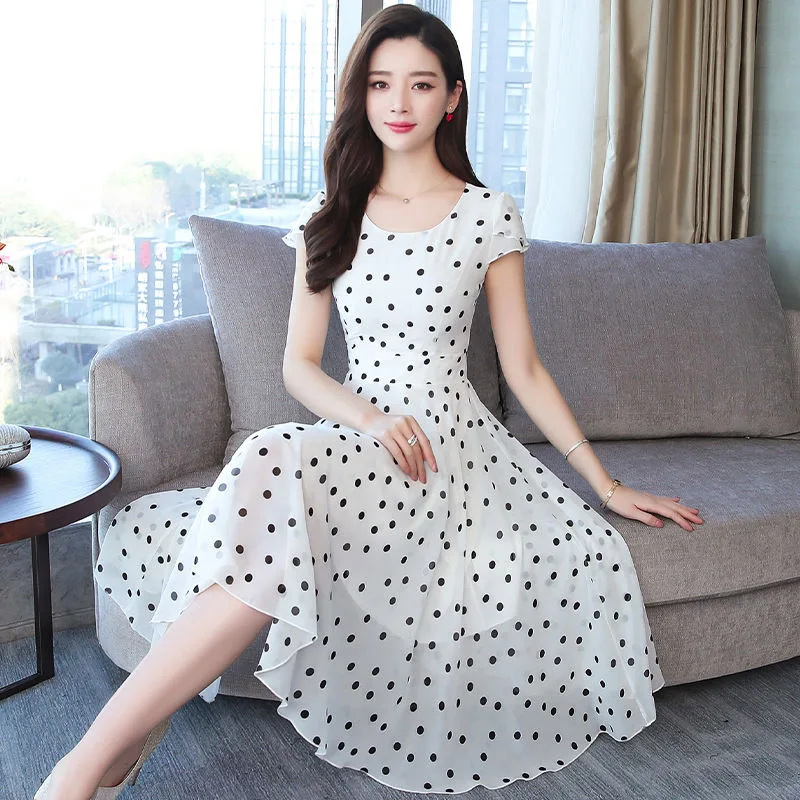 

Fashion Floral Printed Summer Dress Women Vintage Short Sleeve O-Neck Party Vestidos Elegant A-line dress dress SS1080