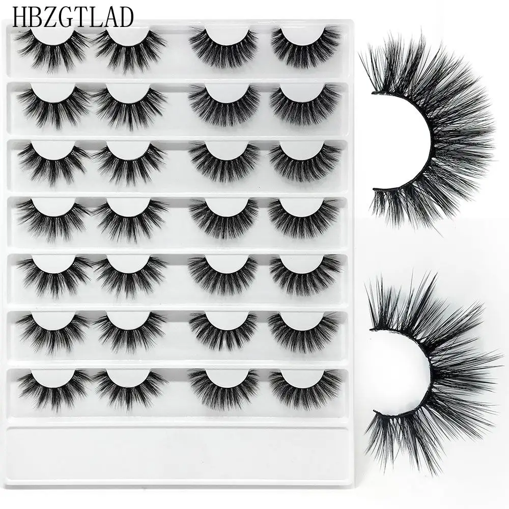 

16 Pairs Multipack 3D Soft Mink Hair False Eyelashes Handmade Wispy Fluffy Long Lashes Natural Eye Makeup Tools Faux Eye Lashes