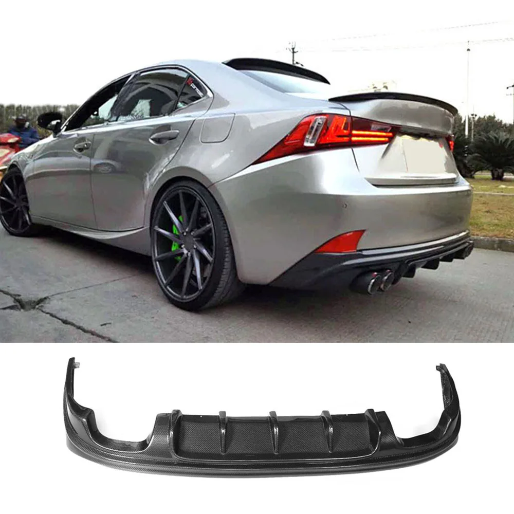 Задний бампер из углеродного волокна диффузор спойлер для Lexus IS ISF Sedan 4 двери IS200T IS250 IS300 IS350 13-16 четыре выхода диффузор