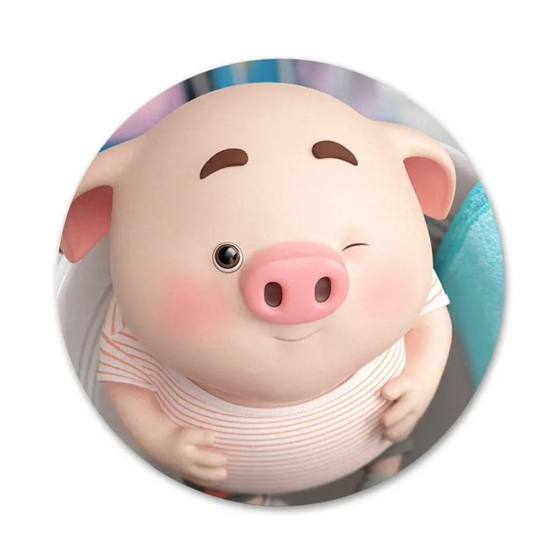 Милые Мультяшные значки свинки украшения броши металлические для одежды рюкзака