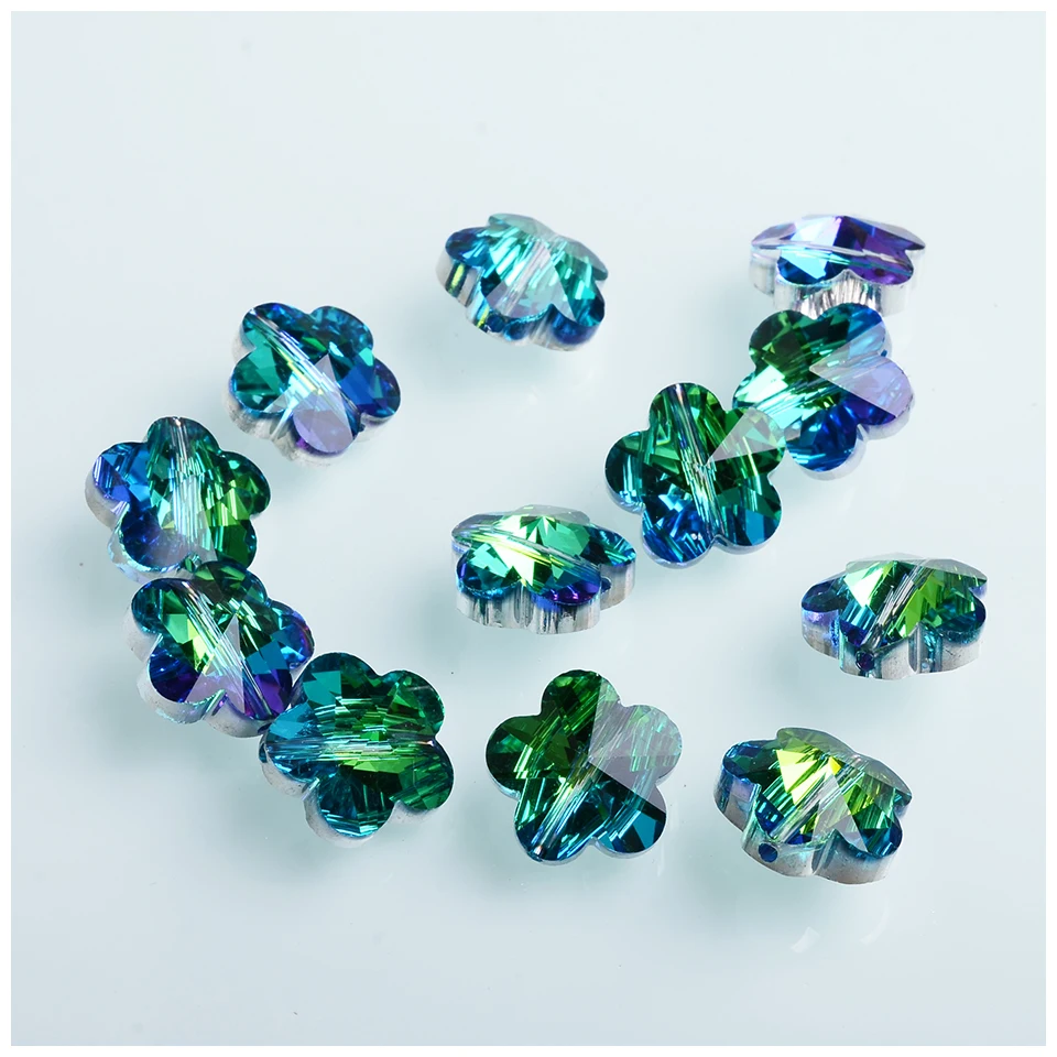 32 шт в форме цветка Хрустальные стеклянные бусины 14 мм для самостоятельного