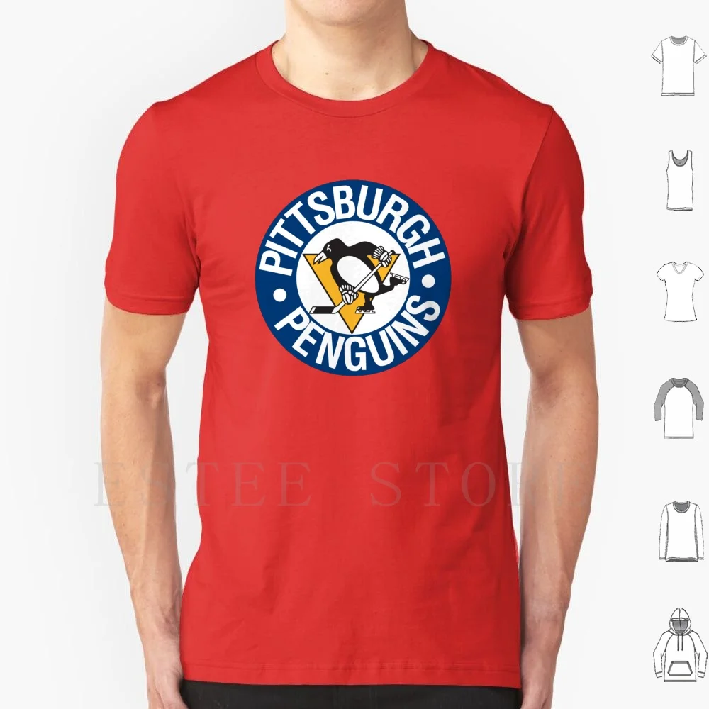 The Penguins-Icon T Shirt Cotton Men DIY Print Pittsburgh Logo