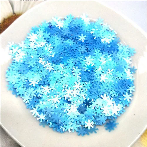 Transpa Sky blue 10g Ультра-тонкий 5 мм Снежинка блестки сверкающая 3D блестка для ногтей Paillette Eo-Friendly PET свободные блестки для украшения ногтей 10 г - Цвет: Transpa Sky blue 10g