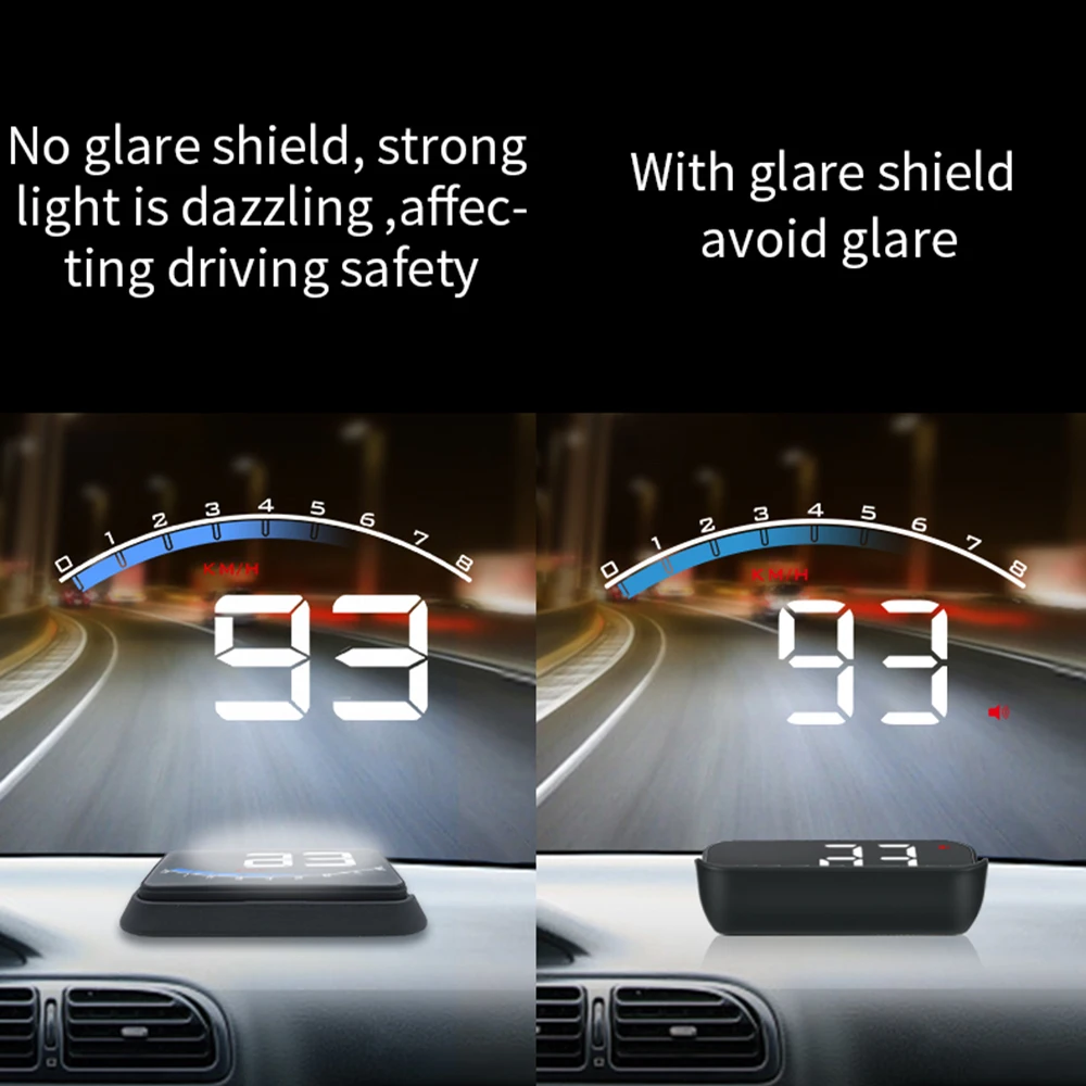 Универсальный автомобильный HUD Дисплей ODB II gps скоростной Тахометр скорость/Температура воды/напряжение СВЕТОДИОДНЫЙ дисплей проектор