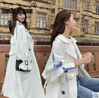 Корейский дизайн новые коллекции Женский Повседневный плащ повседневный стиль в