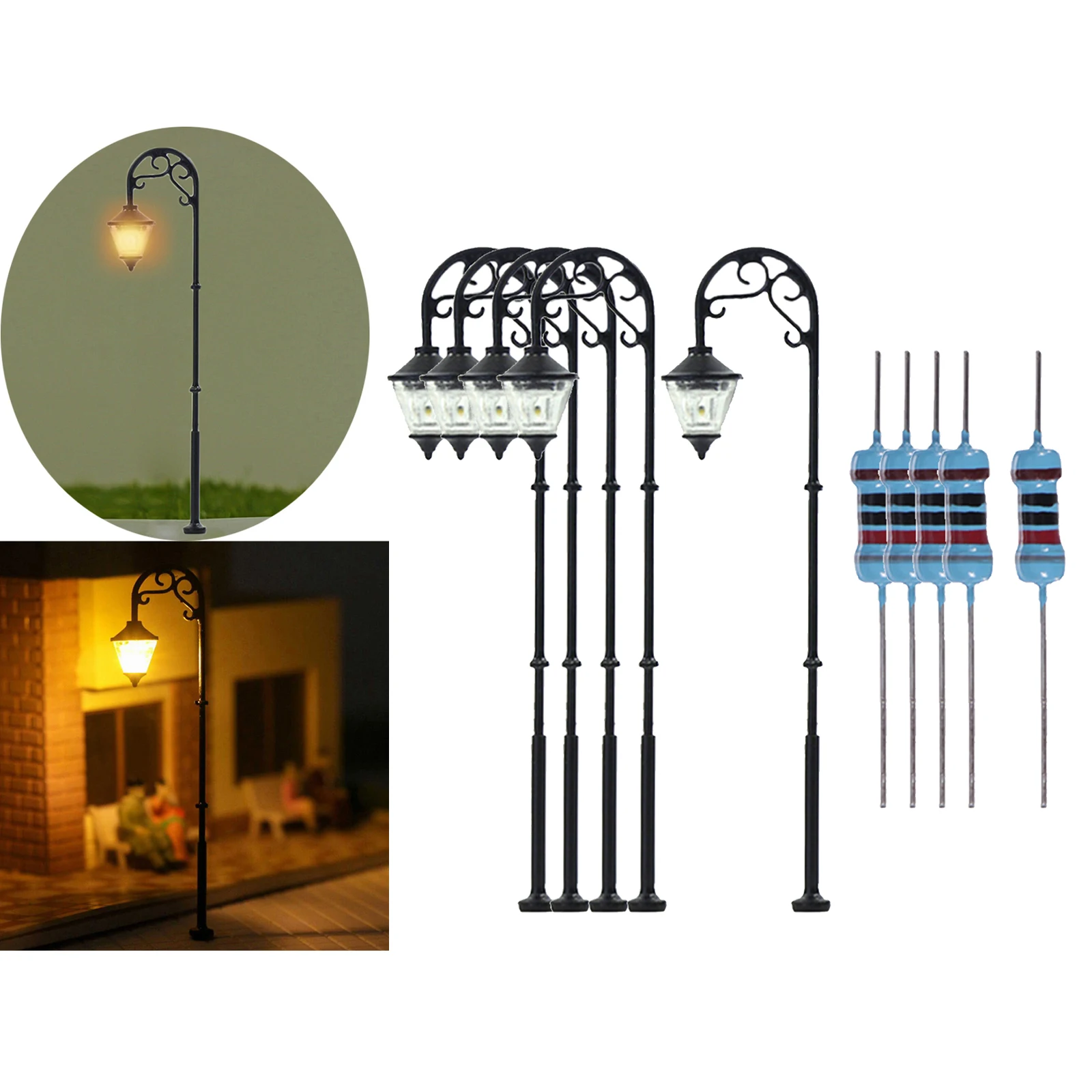 

100x 1:87 HO Scale Model Train Micro Landscape Lights Sand Table Accessories