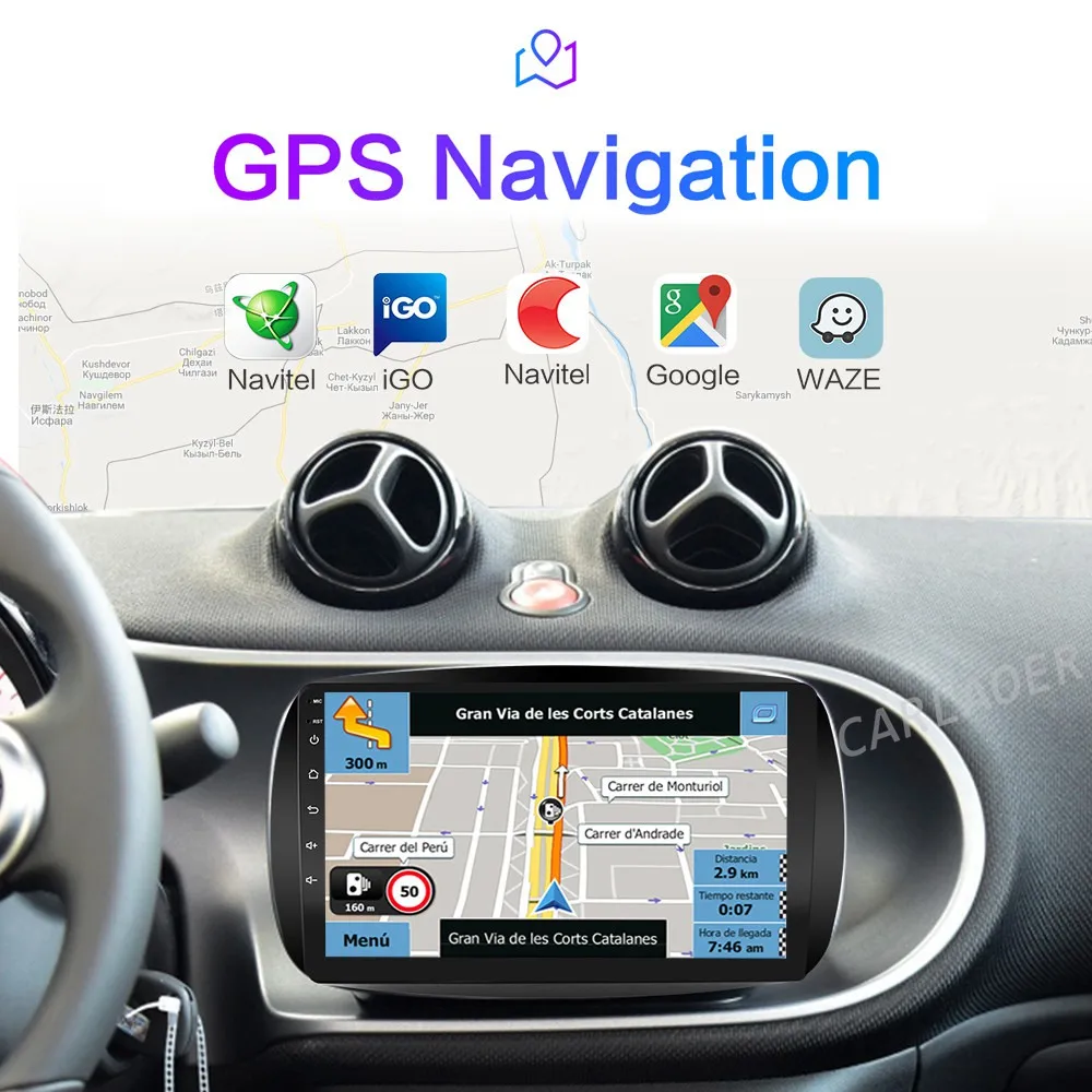 Автомагнитола для Mercedes Benz Smart fortwo 2011-2015 2016-2019 Android 10 мультимедийный радиоплеер