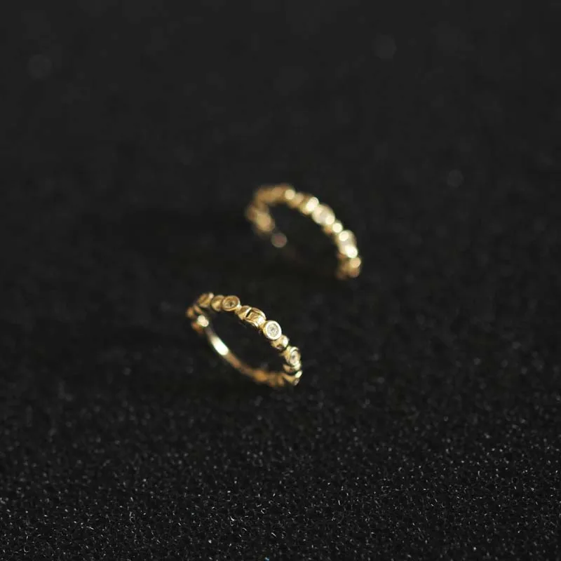 Серьги гвоздики из твердого золота с кристаллами 9 к|Серьги-гвоздики| |