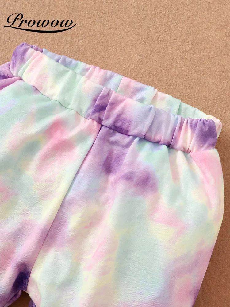 Prowow 2021 Fashion Baby Girls Clothes Set Tie Dye Kids Toddlers Costume Autumn Winter Outfits Casual Children's Clothing | Мать и