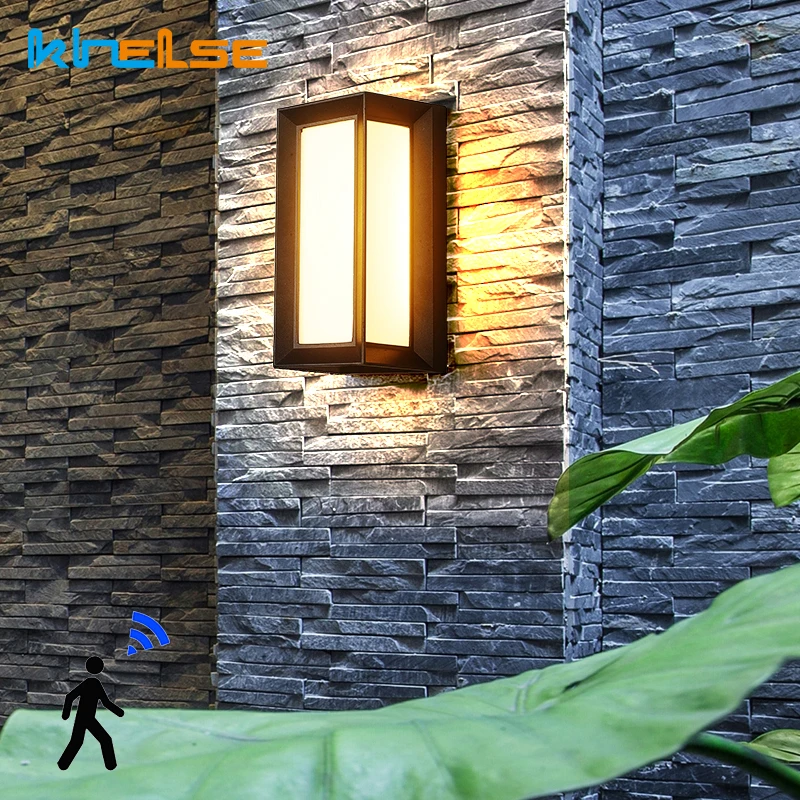 Водонепроницаемый светодиодный настенный светильник с датчиком движения