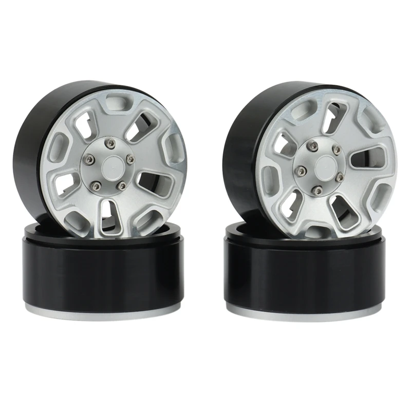 

4PCS Metal 1.9 Beadlock Wheel Rims Hub for 1/10 RC Crawler Car Jeep Wrangler Axial SCX10 90046 Traxxas TRX4