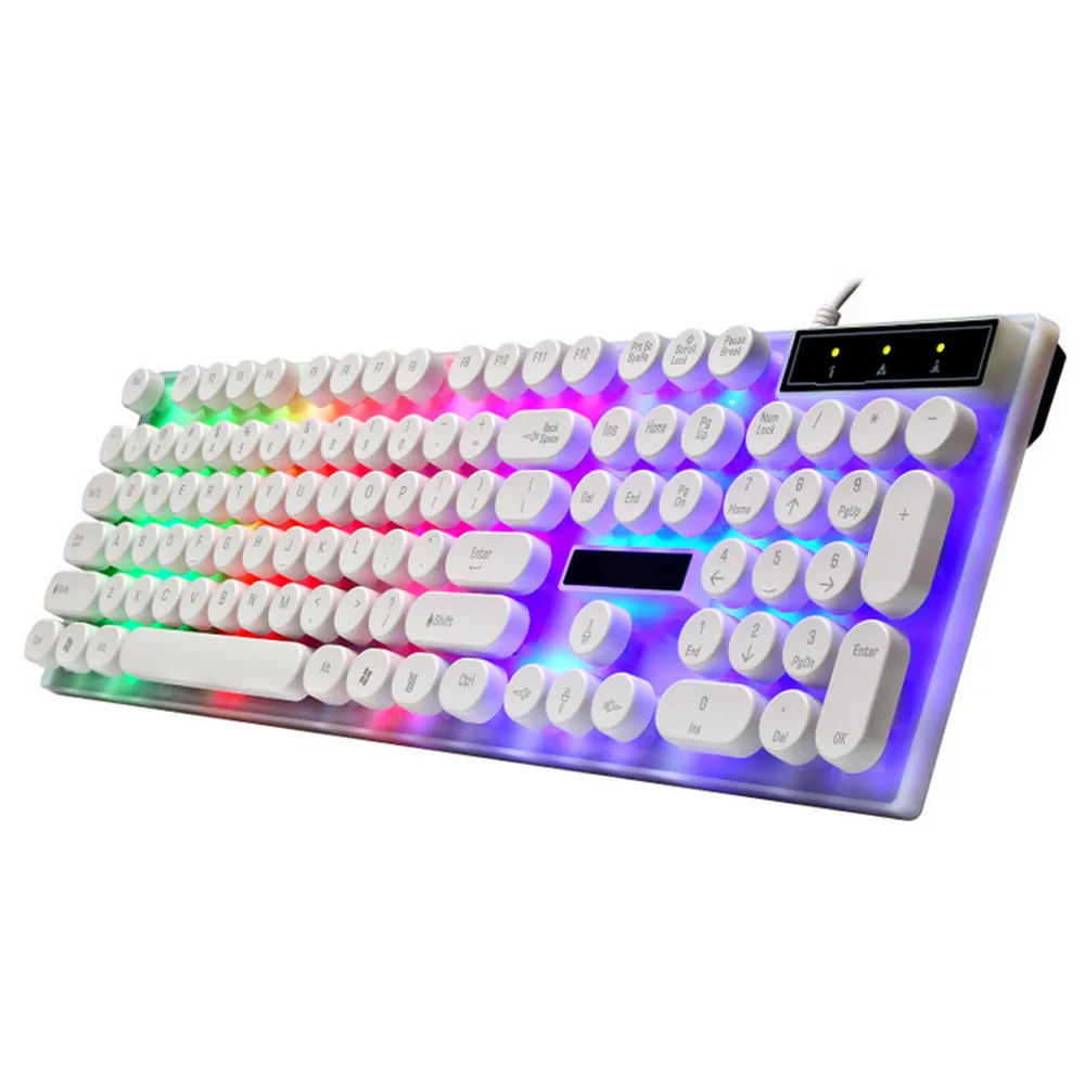 Клавиатура OMESHIN Офисная эргономичный дизайн ретро панк клавиатура с подсветкой