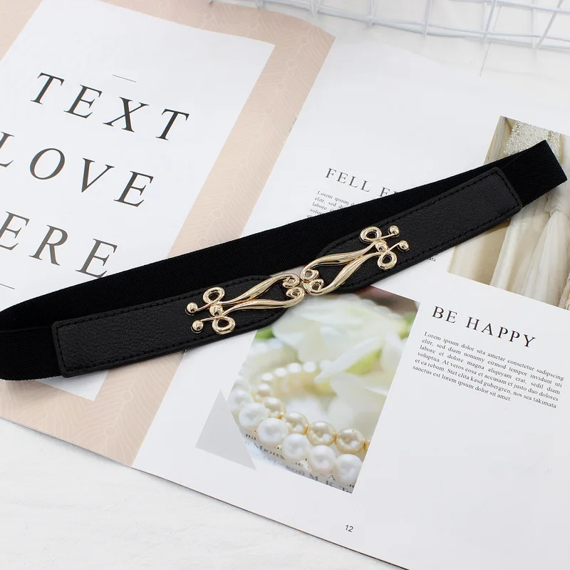 Новинка женский ремень эластичный пояс элегантный для женщин платье Золотая