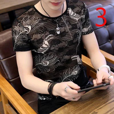 

New summer linen short-sleeved t-shirt male round neck embroidery youth cotton and linen thin section