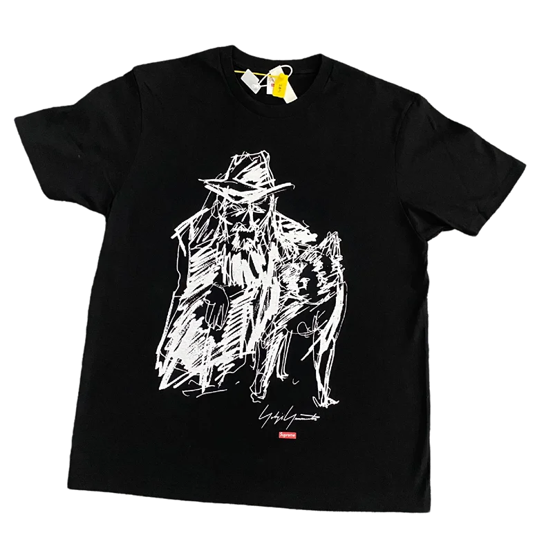 

20FW Supreme Yohji Yamamoto Sketch Portraits, Short-sleeved T-shirts for Men and Women