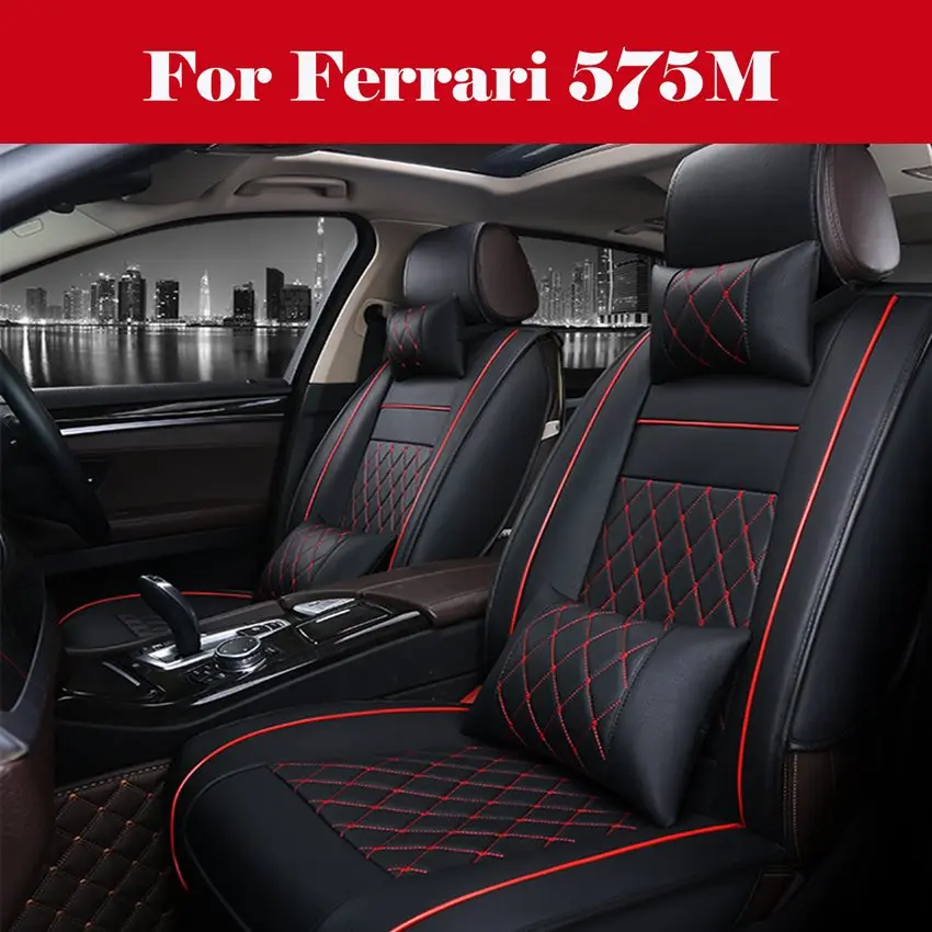

Luxury Full Surrounded Seat Covers PU Leather Car Seat Cover Cushion Protect For Ferrari 575M