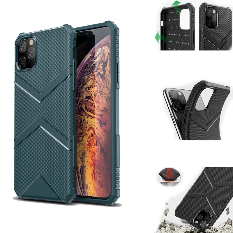 Противоударный резиновый чехол для iPhone 11 6 1 Pro Max противоударный бронированный