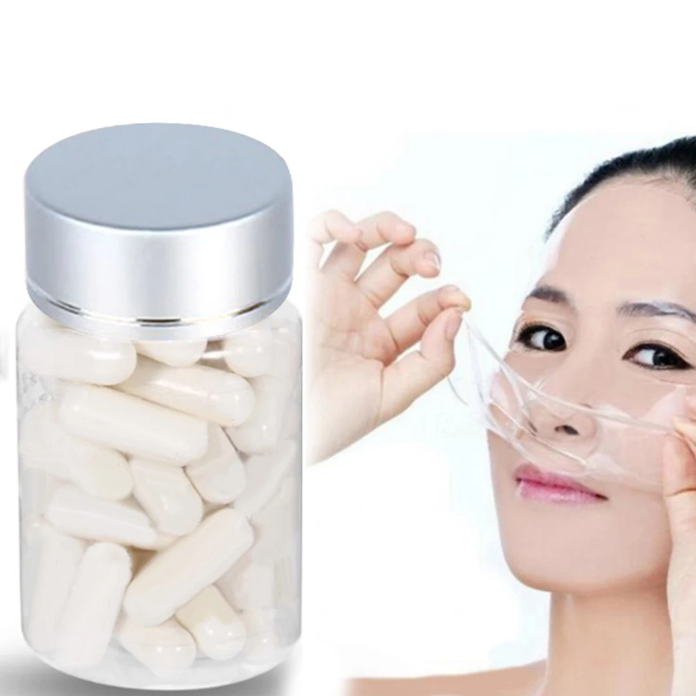 50Pcs Collagen Active Peptide Crystal Mask Powder Hydrating Transparent Jelly Anti Aging Rejuvenation Shrink Pore Capsule M |