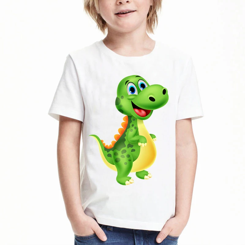 Camiseta de moda de verano para ni&ntilde;as, ropa de dinosaurio para ni&ntilde;os, camisetas con gr&aacute;fico de animales bonitos, ropa para ni&ntilde;os-2