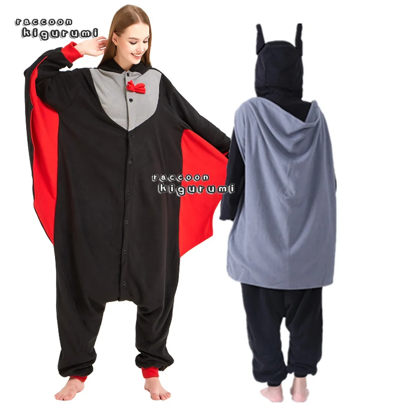 

Fleece Unisex Animal Bat Adult Onesie Boy Girl Christmas Cosplay Winter Pajama Raccoon Kigurumi Kids