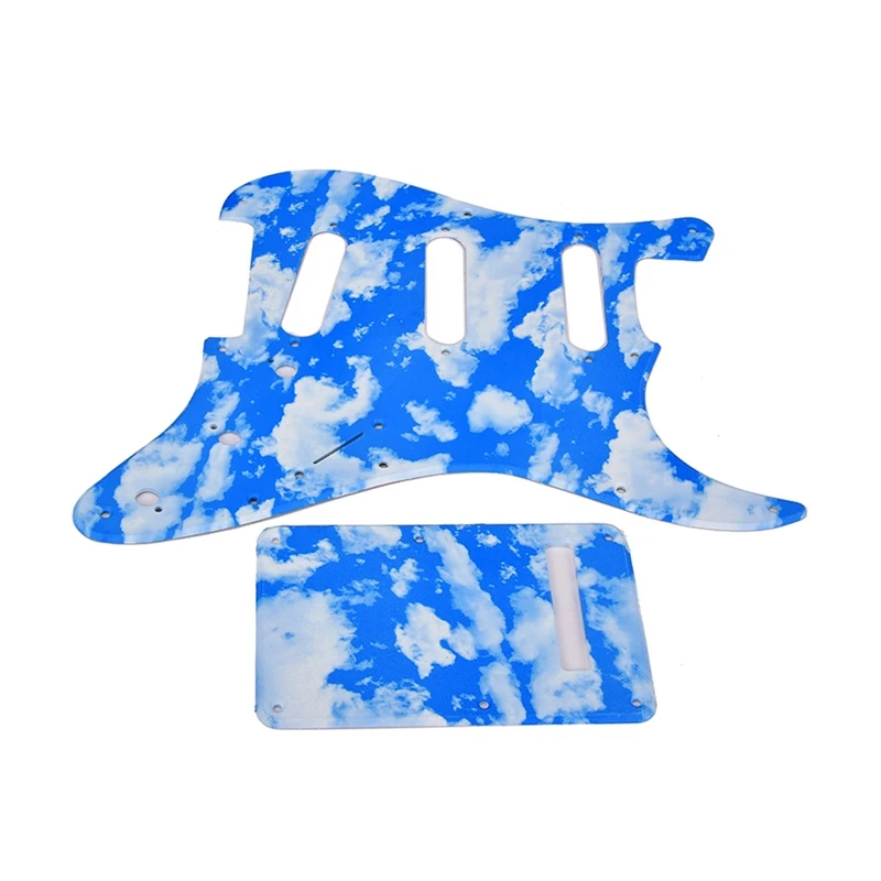 Гитарные детали-для голубого неба белого облака SSS ST гитарные накладки и задняя