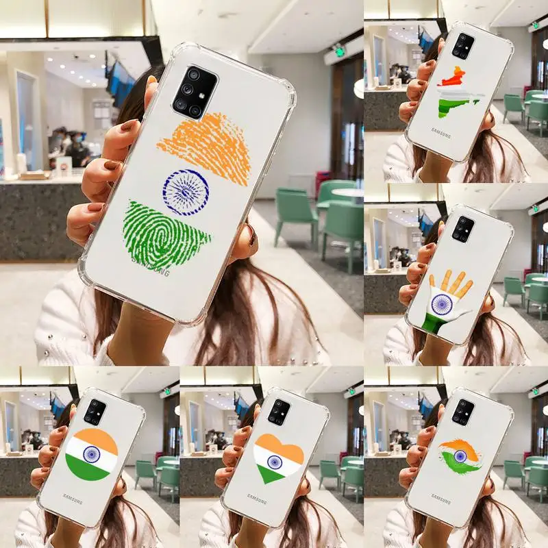 

Indian National flag Phone Case Transparent For Samsung Galaxy A S Note 9 10 51 50 71 70 80 20 21 30s ultra plus