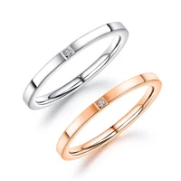 zirconia engagement wedding finger rings for women fashion brand rose gold luxury ring female jewelry accessories 2mm rings